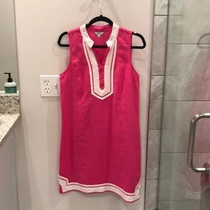 Crown and Ivy Pink Linen Shift Dress